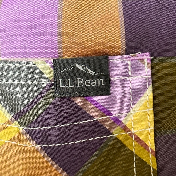 L. L. Bean Madras Plaid Shirt Blouse Everyday SunSmart UPF 50+ Branded Pocket - Picture 10 of 13